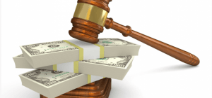 Gavel and money