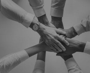 Lots of hands together