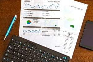 A report and a keyboard