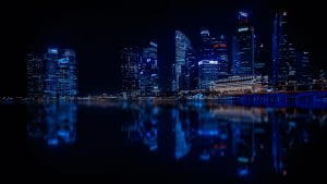 A city at night