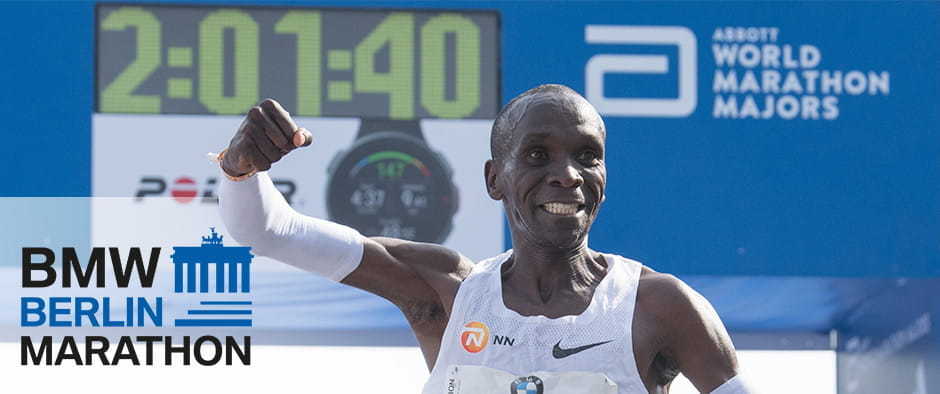 Eliud Kipchoge winning the Berlin marathon