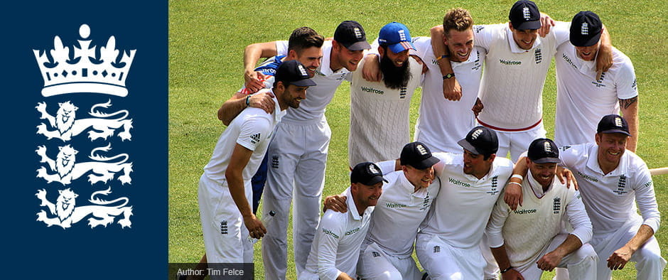 England cricketers win test.