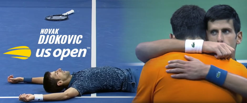 Novak Djokovic embraces Juan Martín del Potro