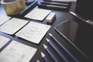 Pencils, a phone, and notes