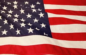 Close up of the American flag
