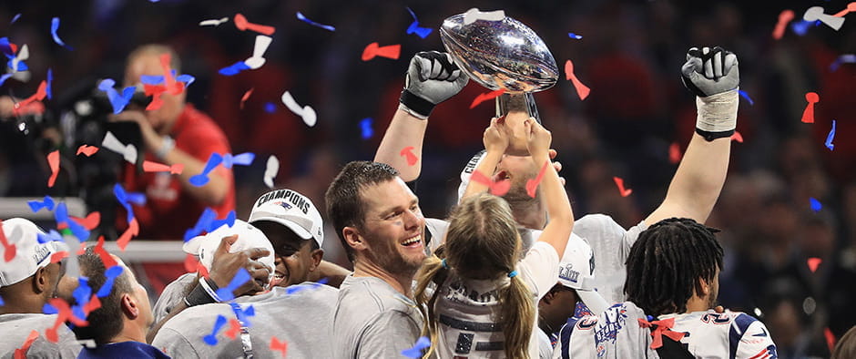 New England Patriots celebrating
