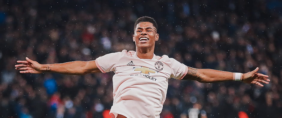 Marcus Rashford after scoring a penalty