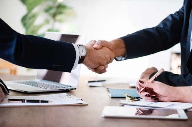 Shaking hands