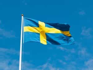 The flag of Sweden