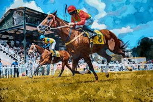 Horses running