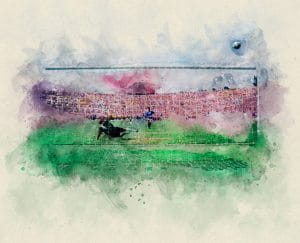 football game on pitch