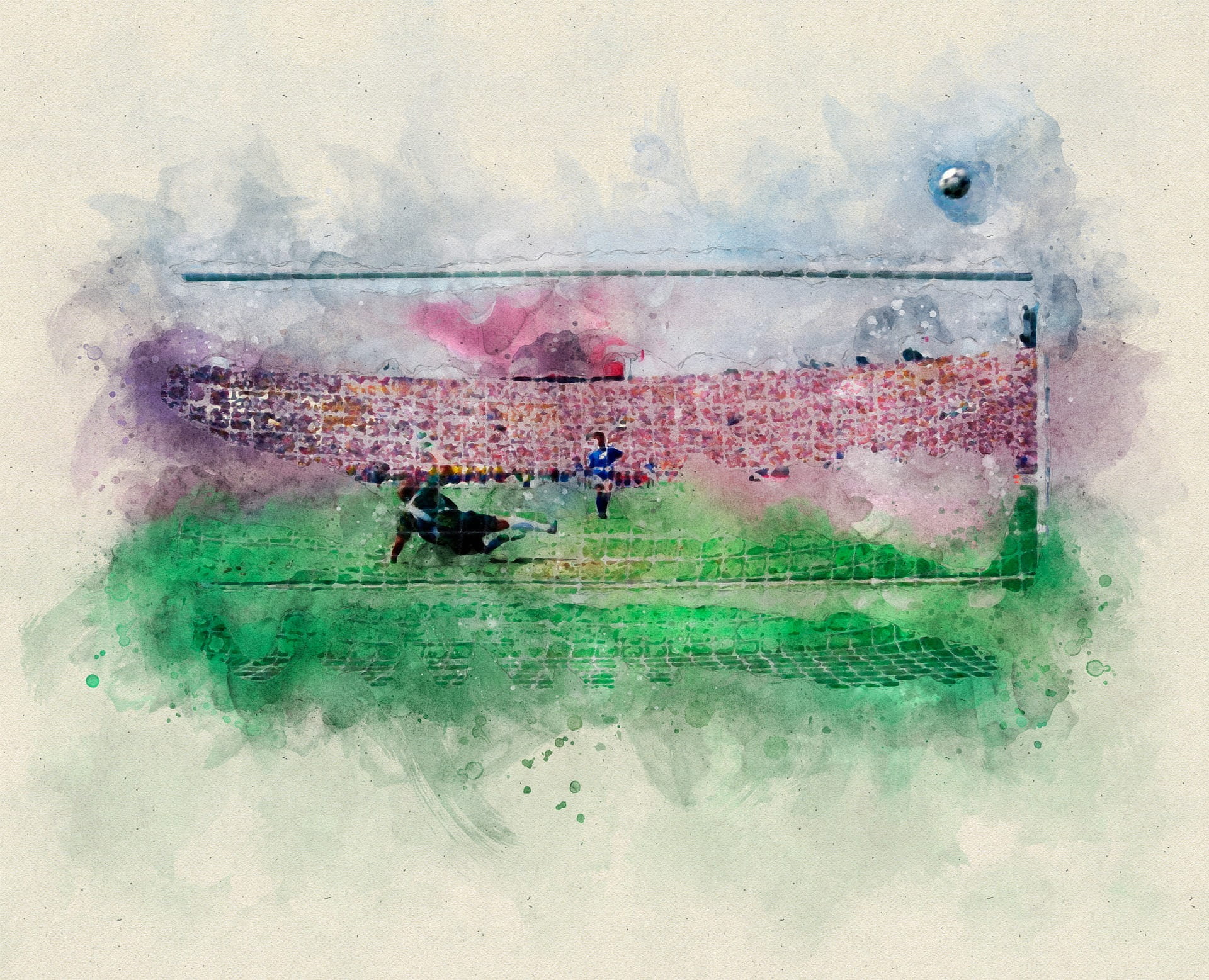 football game on pitch