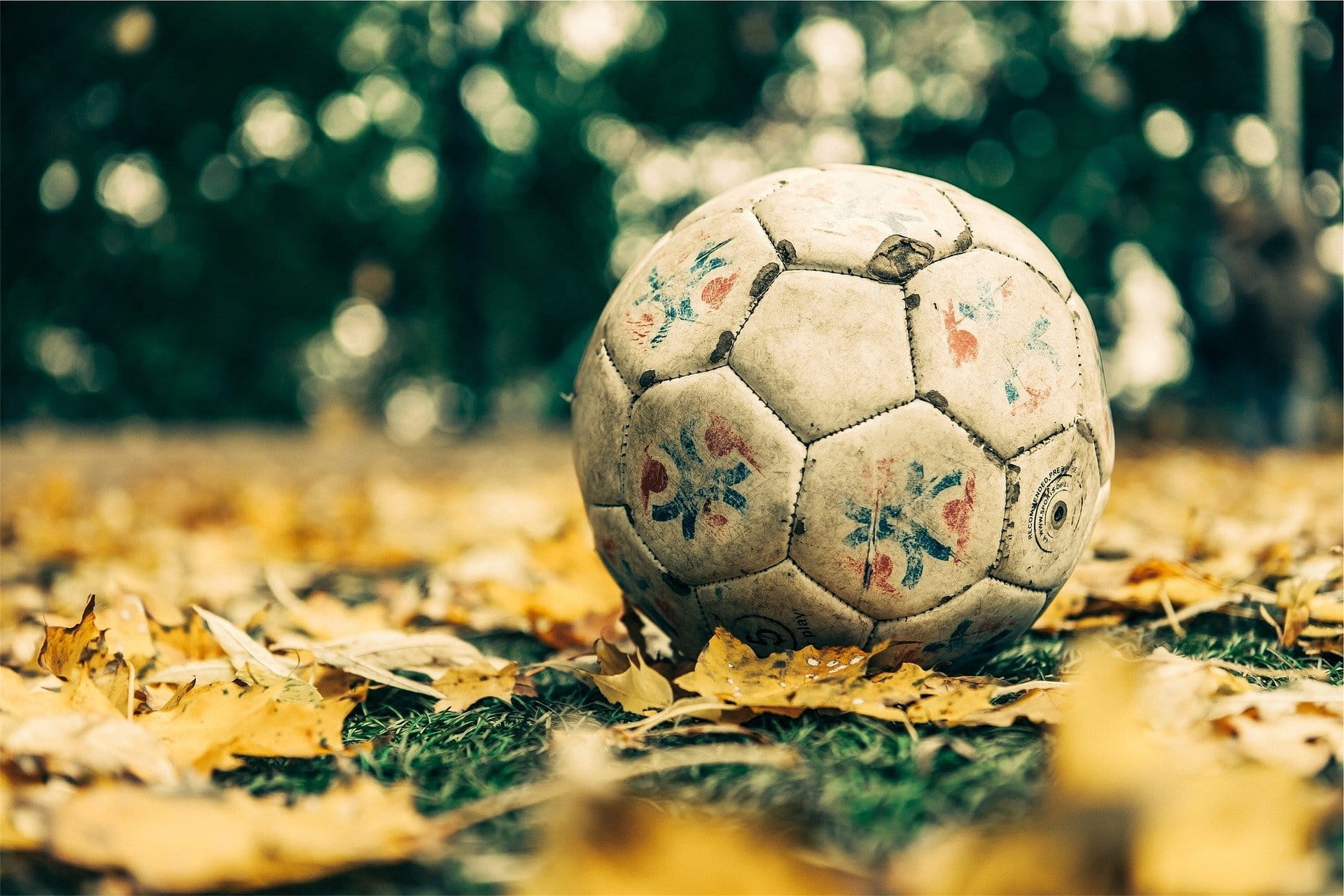 Football on field