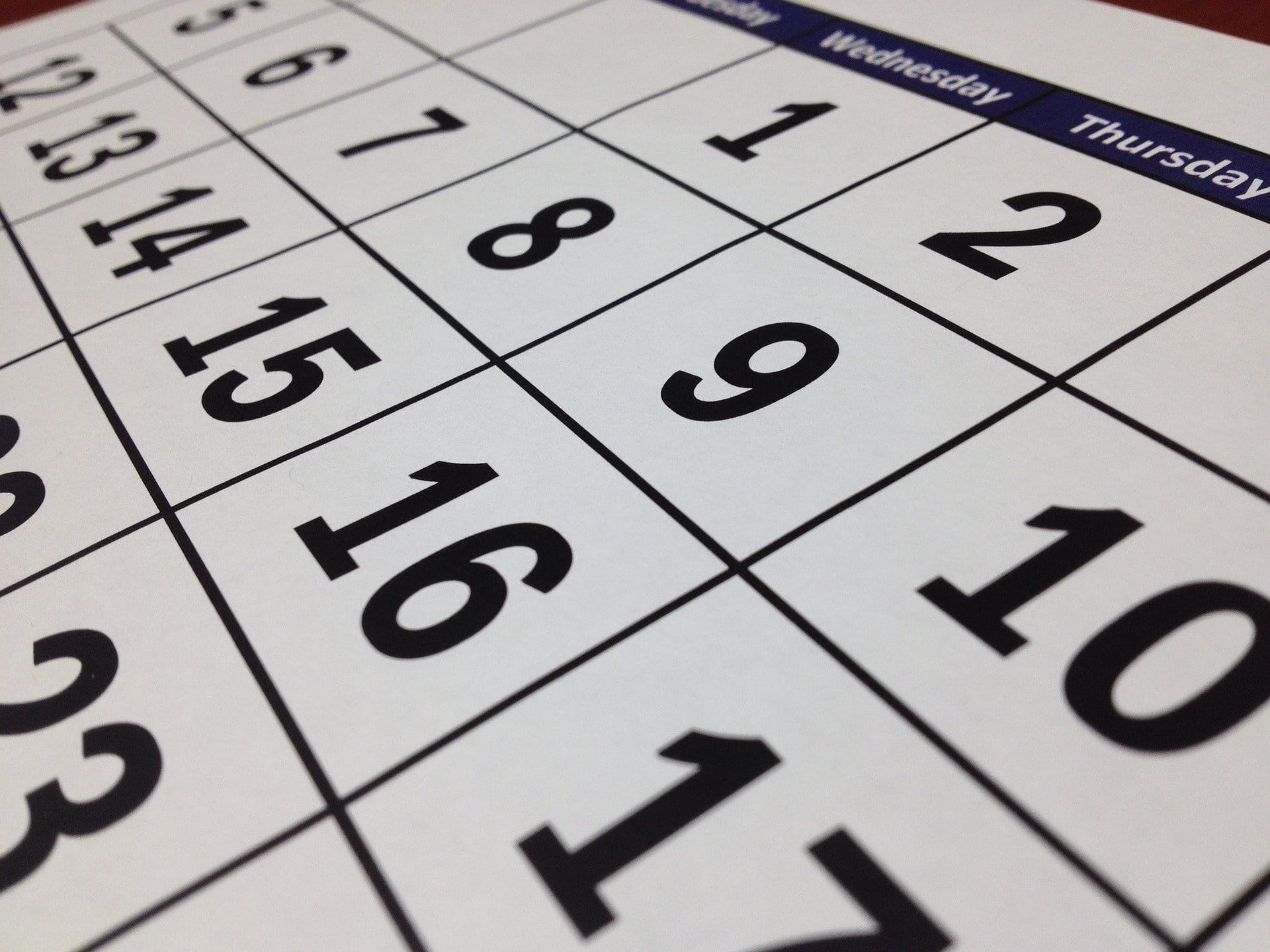 picture of a calendar