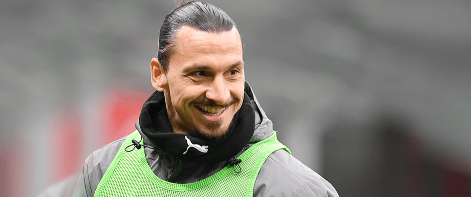 A picture of Zlatan Ibrahimović taken during a training session.