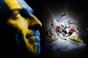 A picture of Zlatan Ibrahimović and sports popular in Sweden