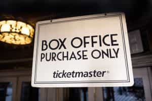 A simple ‘Box Office’ sign.