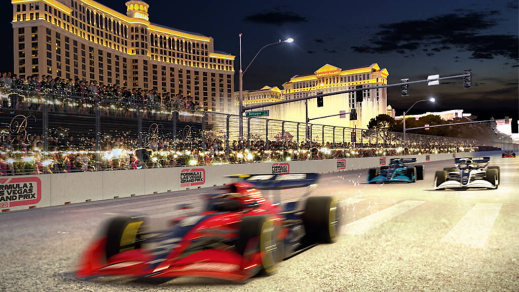 An artist impression of the 2023 Las Vegas Grand Prix.