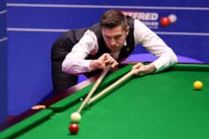 Four-time snooker world champion, Mark Selby in action.