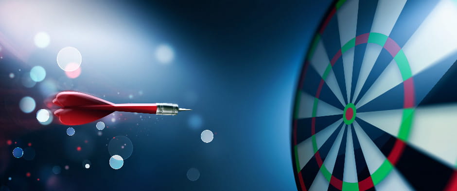 A picture of a darts game