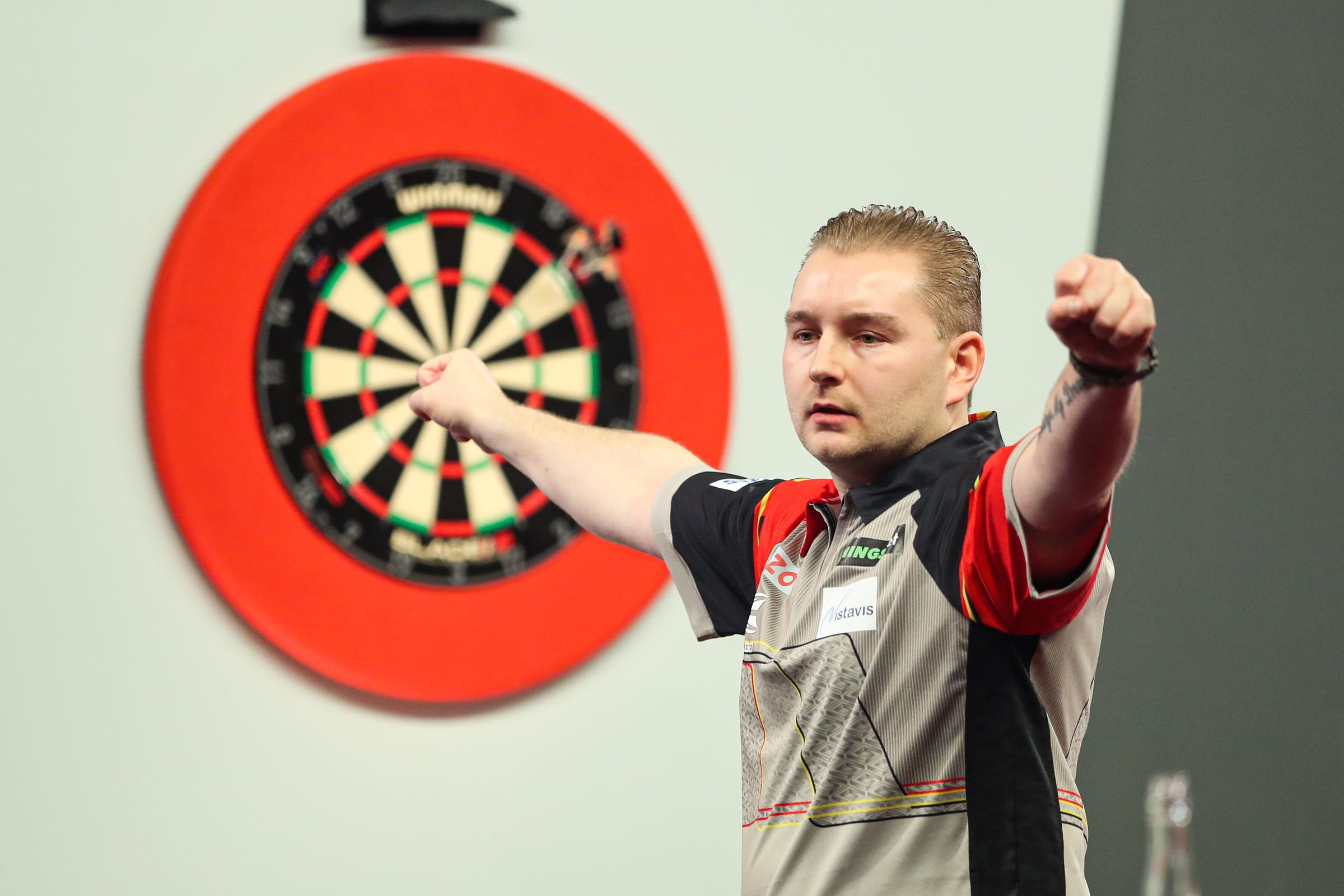 Belgian darts player, Dimitri Van den Bergh.