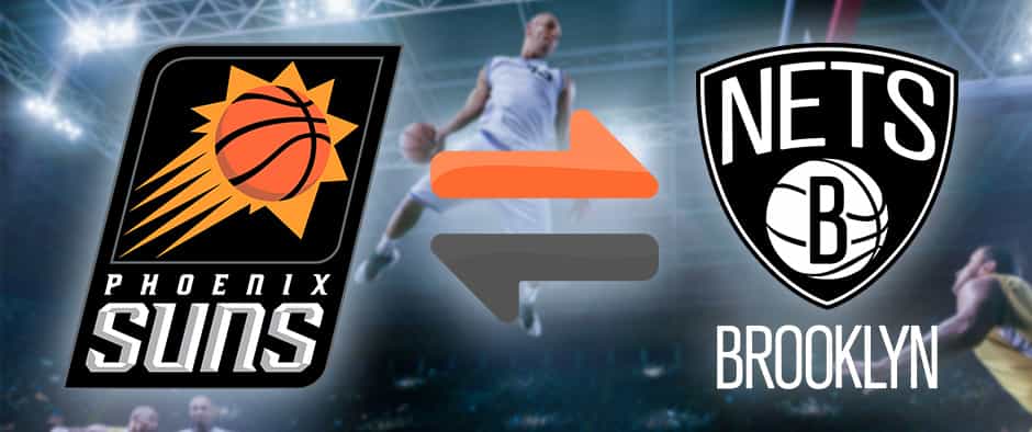 Phoenix Suns and Brooklyn Nets logos