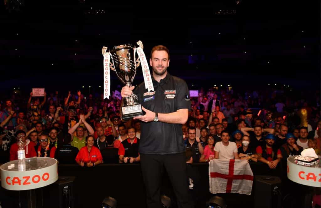 Ross Smith with his 2023 Cazoo European Championship trophy. 