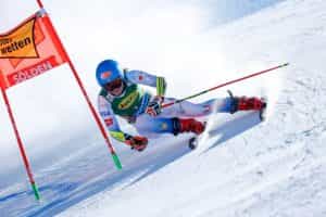 Mikaela Shiffrin of USA competes during the Audi FIS Alpine Ski World Cup Women's Giant Slalom on October 23, 2021 in Solden