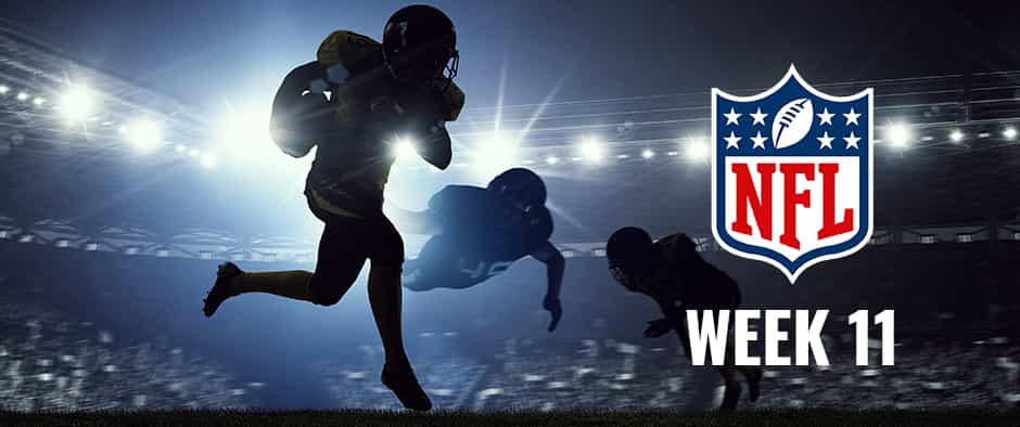 American football players, NFL logo: Week 11