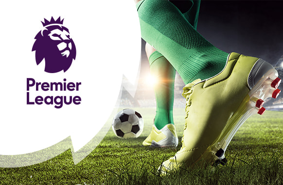 A picture of football players with the Premier League logo shown, representing the topic of the article.