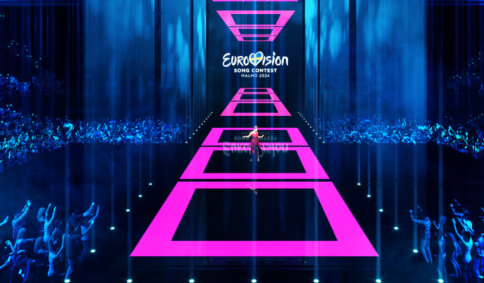 The 2024 Eurovision stage set.