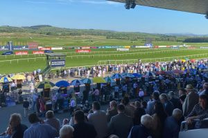Bookmakers and racegoers at the 2025 Punchestown Festival.
