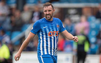Kris Boyd, Scotland striker in a Kilmarnock kit.